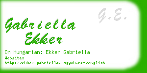 gabriella ekker business card